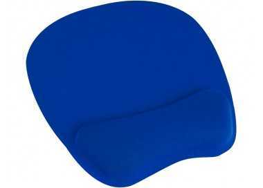 Alfombrilla para raton q-connect con reposamuñecas ergonomica de gel color azul 225x240x20 mm