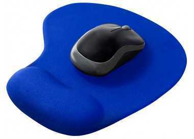Alfombrilla para raton q-connect reposamuñecas de gel color azul 190x230x20 mm
