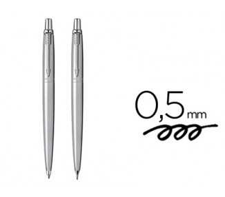 Juego parker jotter duo acero ct boligrafo + portaminas