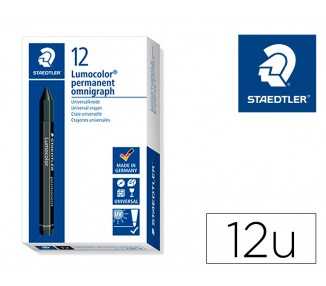 Cera staedtler para marcar negro lumocolor permanente omnigraph 236 caja de 12 unidades