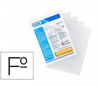 Carpeta dossier uñero elba standard folio plastico 140 mc piel naranja caja de 100 unidades