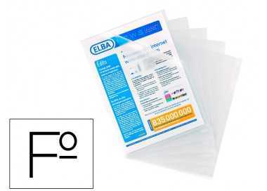 Carpeta dossier uñero elba standard folio plastico 140 mc piel naranja caja de 100 unidades