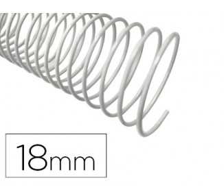Espiral metalico q-connect blanco 64 5:1 18mm 1,2mm caja de 100 unidades