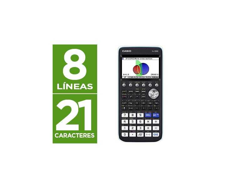 Calculadora casio fx-cg50 cientifica grafica 8 lineas 21 caracteres pantalla color 3d memoria 16 mb conexion usb