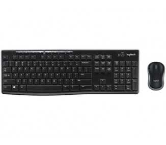 Set teclado + raton logitech mk270 inalambrico negro