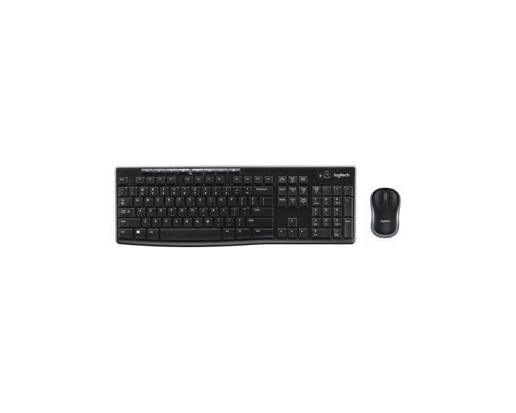Set teclado + raton logitech mk270 inalambrico negro