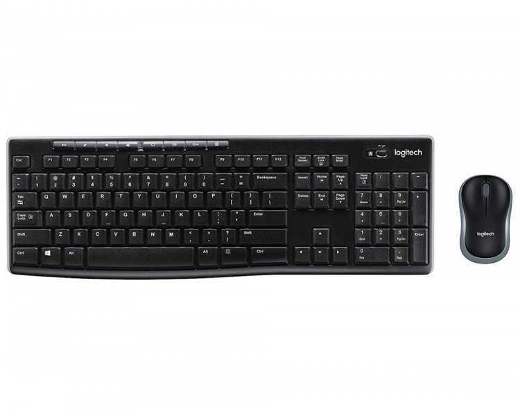 Set teclado + raton logitech mk270 inalambrico negro