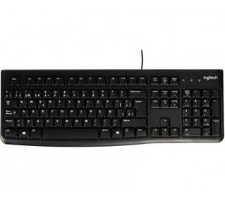 Teclado logitech k120 usb 2.0 con cable negro