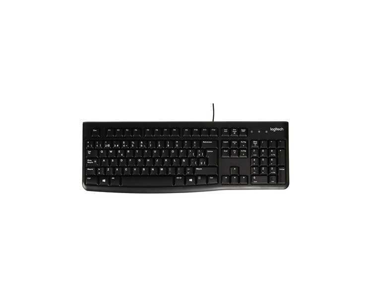 Teclado logitech k120 usb 2.0 con cable negro