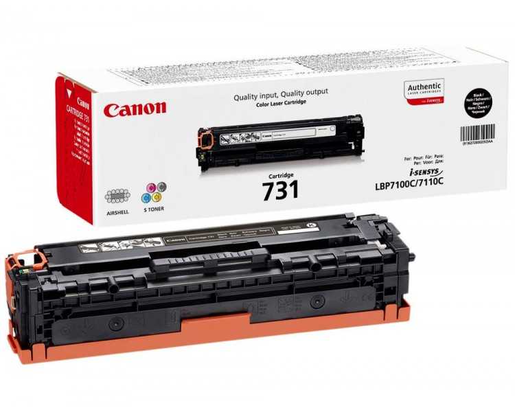 Toner canon 731 bk i-sensys lbp7100cn / lbp7110cw / mf623cn / mf628cw / mf8230cn / mf8280cw negro 1500 pag