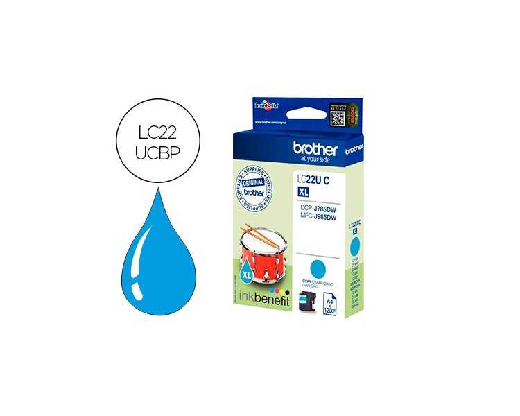 Ink-jet brother lc22ucbp xl dcp-j785dw / dcp-j785dwxl / mfc-j985dw / mfc-j985dw cian 1.200 pag