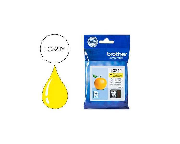Ink-jet brother lc3211y dcp-j572 / dcp-j772 / dcp-j774 / mfc-j890 / mfc-j895 amarillo 200 pag