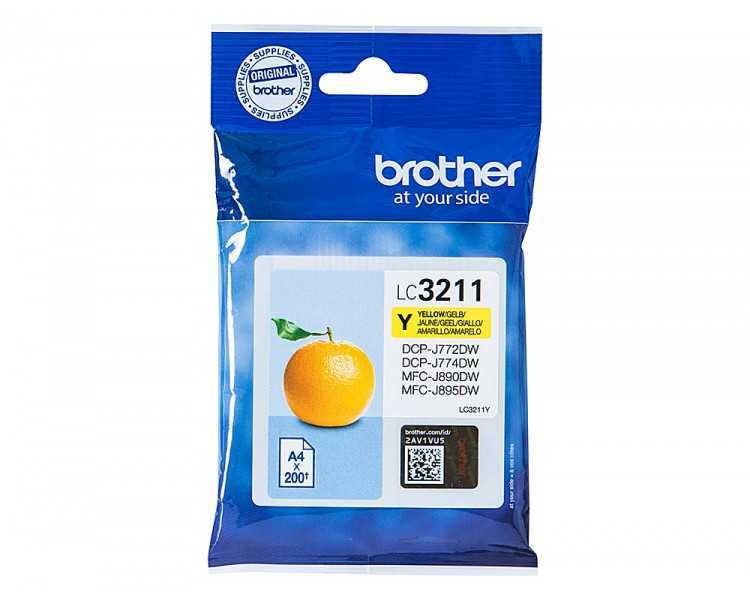 Ink-jet brother lc3211y dcp-j572 / dcp-j772 / dcp-j774 / mfc-j890 / mfc-j895 amarillo 200 pag