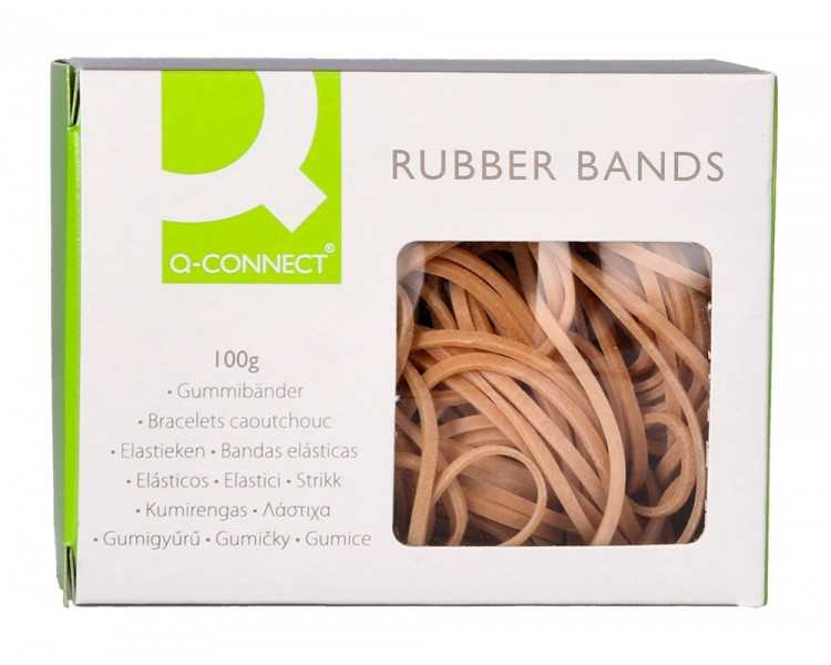 Gomillas elasticas q-connect 100 gr 100x3 mm numero 34