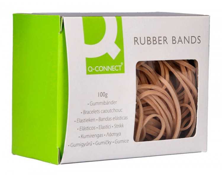Gomillas elasticas q-connect 100 gr 100x3 mm numero 34