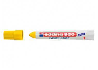 Marcador edding permanente 950 pasta opaca amarilla punta redonda 10 mm para superficies oxidadas o