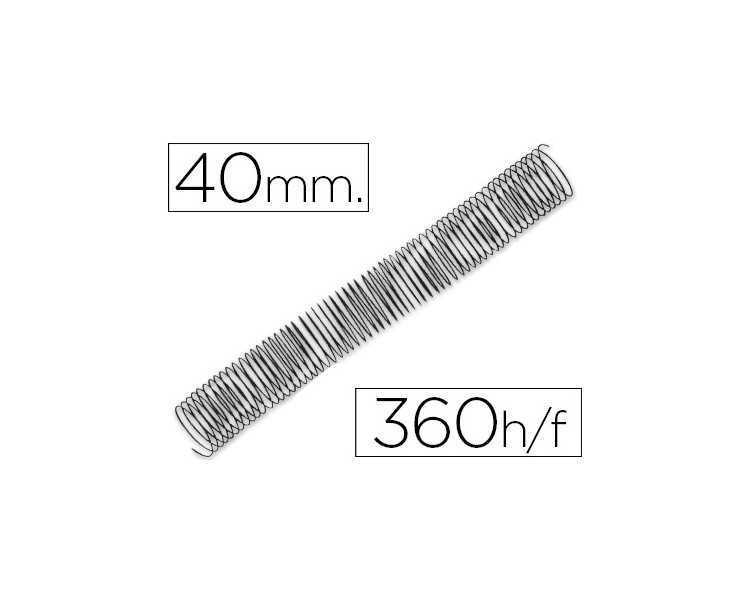 Espiral metalico q-connect 64 5:1 40mm 1,2mm caja de 25 unidades