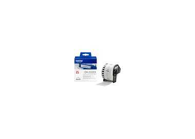 Etiqueta brother dk22223 cinta papel continuo adhesiva removible blanca 50 mm x 30,48 mt