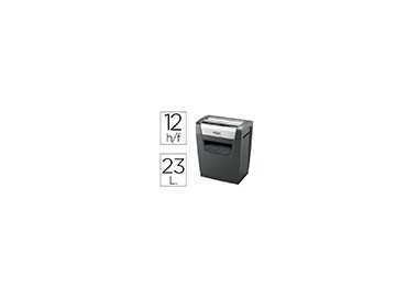 Destructora de documentos rexel momentum x312 capacidad de corte 12 hojas destruye grapas y clips papelera 23 l