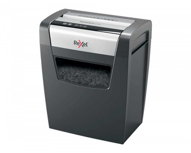 Destructora de documentos rexel momentum x312 capacidad de corte 12 hojas destruye grapas y clips papelera 23 l