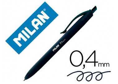 Boligrafo milan p1 retractil 1 mm touch negro