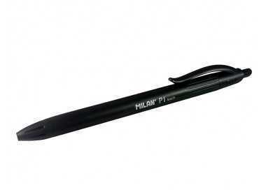 Boligrafo milan p1 retractil 1 mm touch negro Boligrafo milan p1 retractil 1 mm touch negro