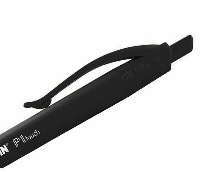 Boligrafo milan p1 retractil 1 mm touch negro