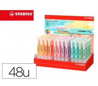 Rotulador stabilo fluorescente fino swing cool pastel expositor de 48 unidades colores surtidos