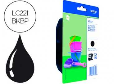 Ink-jet brother lc221bk dcp-j562dw / mfc-j480dw / 680dw / 880dw negro 260 paginas