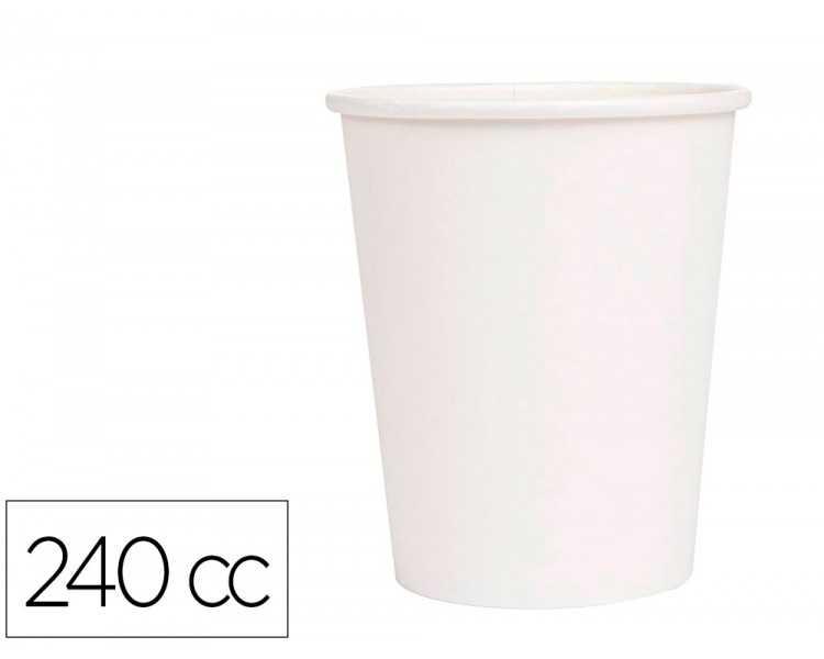 Vaso termico carton blanco 240 cc paquete de 50 unidades