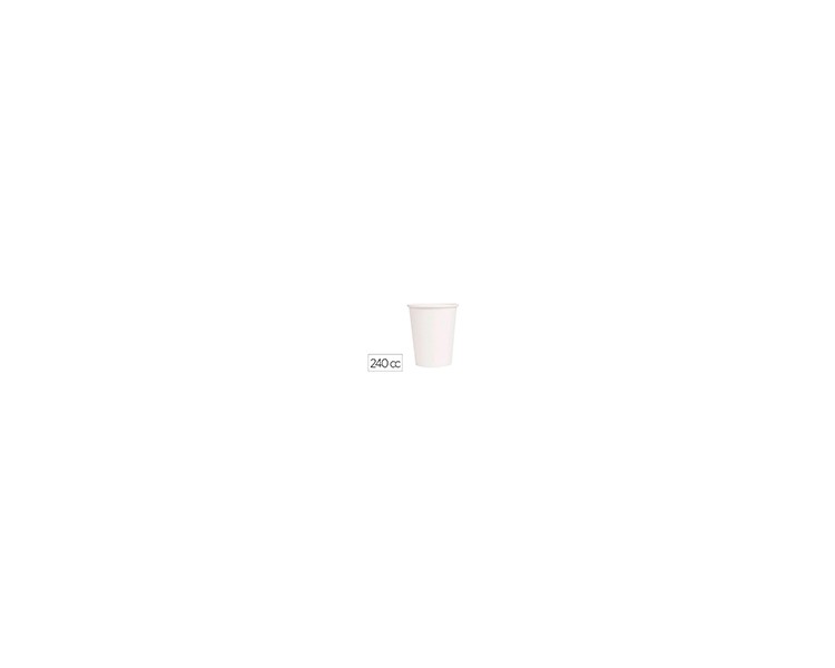 Vaso termico carton blanco 240 cc paquete de 50 unidades
