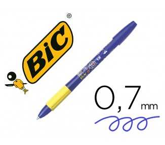 Boligrafo bic gelocity illusion borrable azul punta de 0,7 mm