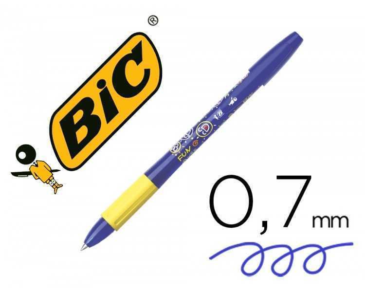 Boligrafo bic gelocity illusion borrable azul punta de 0,7 mm