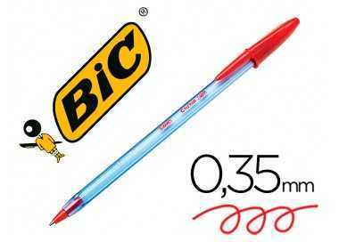 Boligrafo bic cristal soft rojo punta de 1,2 mm