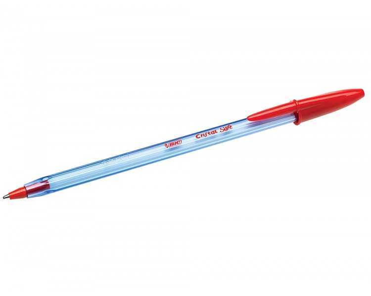 Boligrafo bic cristal soft rojo punta de 1,2 mm