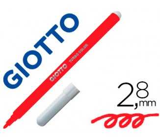 Rotulador giotto turbo color lavable con punta bloqueada unicolor rojo