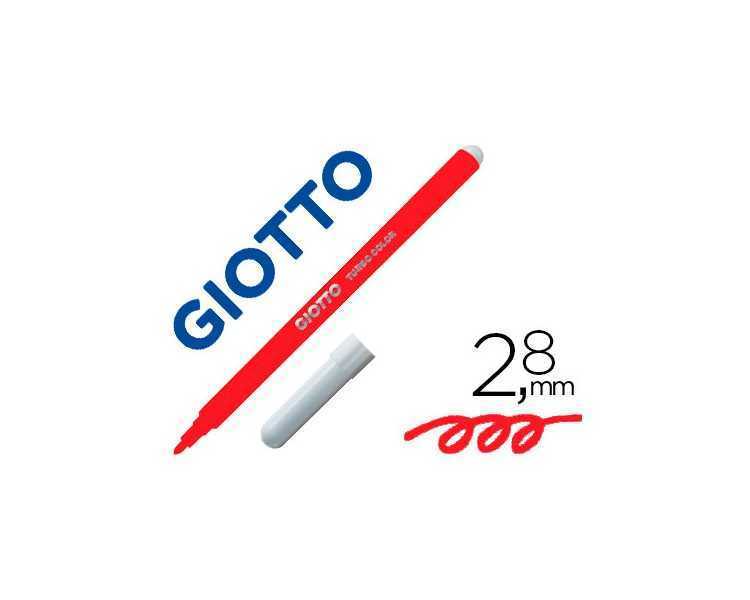 Rotulador giotto turbo color lavable con punta bloqueada unicolor rojo