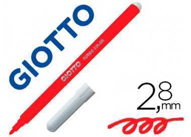 Rotulador giotto turbo color lavable con punta bloqueada unicolor rojo
