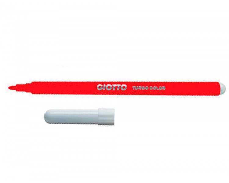 Rotulador giotto turbo color lavable con punta bloqueada unicolor rojo