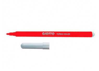 Rotulador giotto turbo color lavable con punta bloqueada unicolor rojo