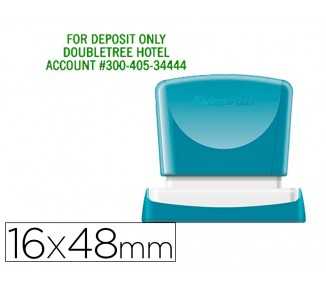 Sello x'stamper quix personalizable color verde medidas 16x48 mm q-11