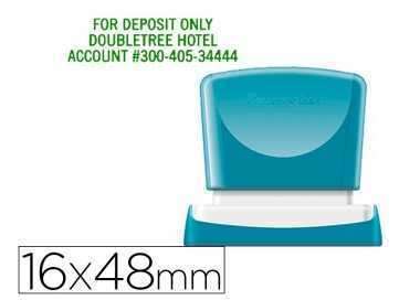Sello x'stamper quix personalizable color verde medidas 16x48 mm q-11