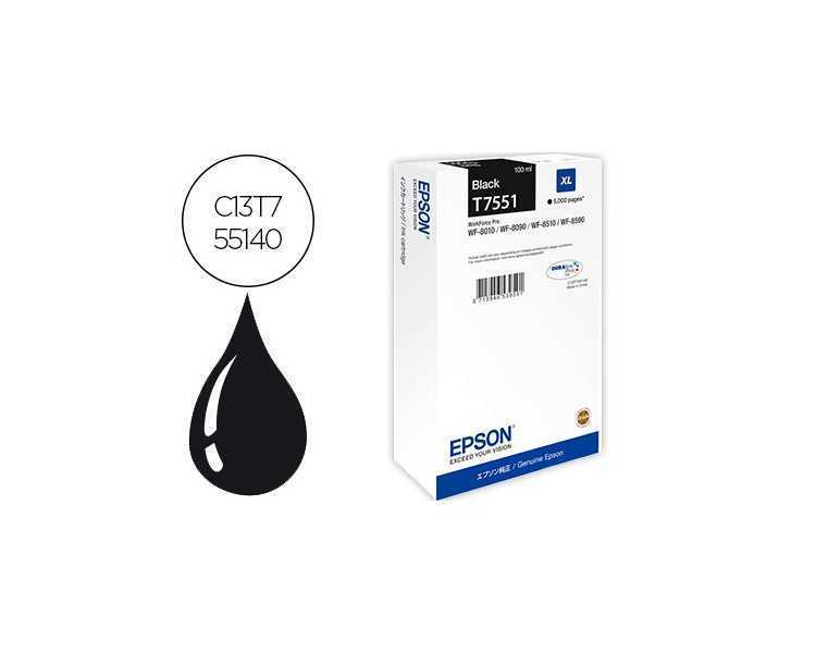 Ink-jet epson t551 workforce pro wf-8010 / wf-8090 / wf-8090 d3twc / wf-8510 / wf-8590 / wf-8590 negro 5.000