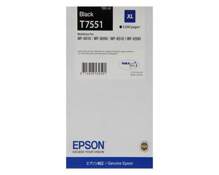Ink-jet epson t551 workforce pro wf-8010 / wf-8090 / wf-8090 d3twc / wf-8510 / wf-8590 / wf-8590 negro 5.000