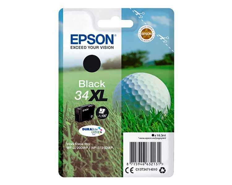 Ink-jet epson work force pro wf-3720dwf/3725dwf negro 34xl durabrite ultra ink 1100 paginas