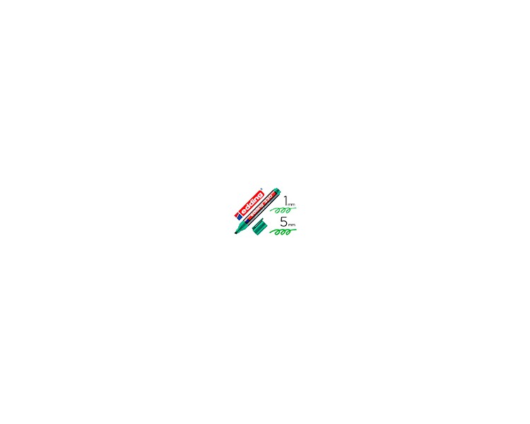 Rotulador edding marcador permanente 330 verde punta biselada 1-5 mm recargable