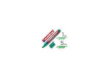 Rotulador edding marcador permanente 330 verde punta biselada 1-5 mm recargable