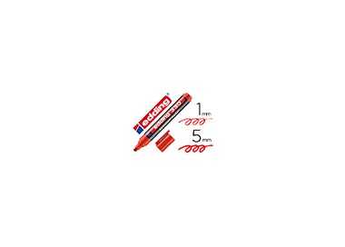 Rotulador edding marcador permanente 330 rojo punta biselada 1-5 mm recargable