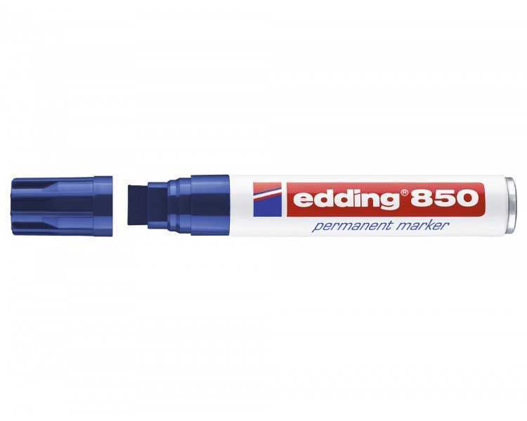 Rotulador edding marcador permanente 850 azul punta biselada 5-15 mm recargable
