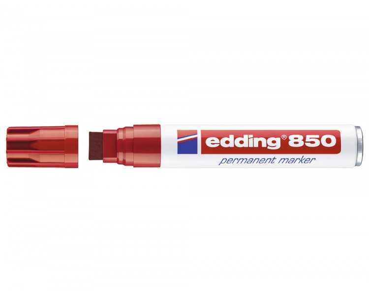 Rotulador edding marcador permanente 850 rojo punta biselada 5-15 mm recargable